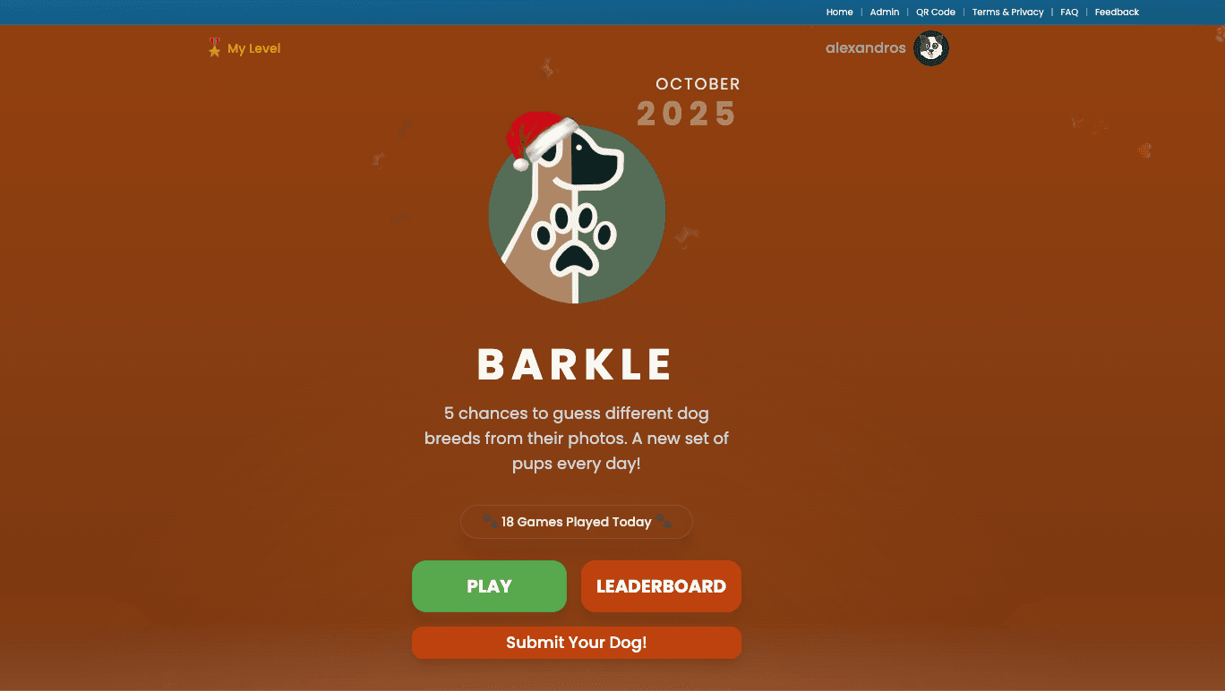 Barkle dog breed quiz game